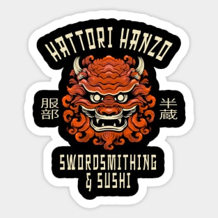 Hattori Hanzo Sword & Sushi Sticker